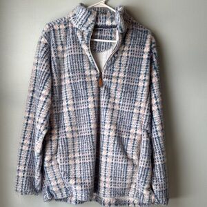 Katydid Blue and White Fleece Jacket